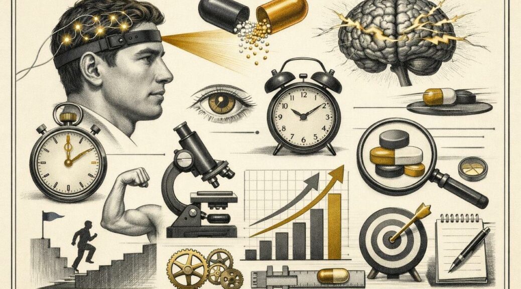 Editorial illustration for: Unlock Your Productivity with Modafinil