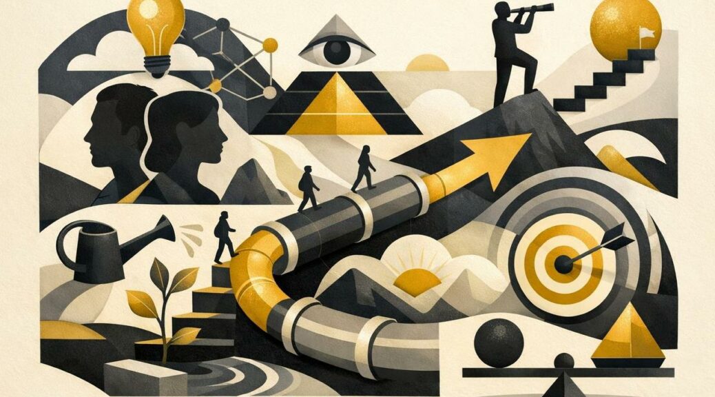 Editorial illustration for: Unlock Sustainable Growth: Expert Strategies for B2B Coaches to Build a Strong Client Pipeline