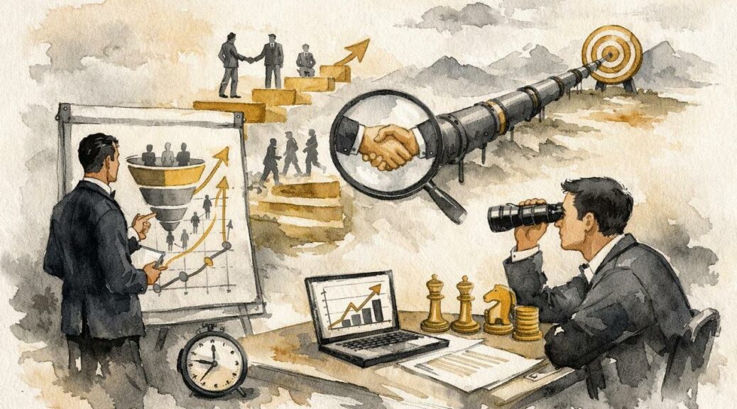 Editorial illustration for: Revamp Your B2B Sales Strategy: Proven Coaching Techniques for Building a Strong Client Pipeline